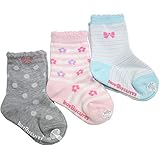 ミキハウスホットビスケッツ(mikihouse hotbiscuits) クルーソックスパック３足セット 靴下 (13～15ｃｍ, ピンク（08）)