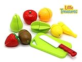 [リトルトレジャー]Little Treasures Play Chopping Kitchen toy colorful cutting food playset includes easy to 