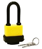 Rolson 66513 Long Shackle Weatherproof Padlock, Black, 40mm