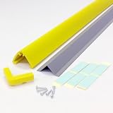 ホップ コーナーガード 安全クッション ショックガード 当て板式 長さ1M 厚み6.5cm×6.5cm×1.3cm CG-Bイエロー 日本製