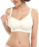 ウィングスラブ（WingsLove）授乳ブラジャーマタニティブラ2Wayオープンノンワイヤー妊婦産前産後（クリーム、L）