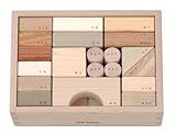 木のおもちゃ　オークヴィレッジ　寄木の積木 　木箱入り