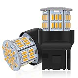 12V-24V車用 T20 シングル球 アンバー バックライト テールランプ LEDバルブ 54連3014SMD 汎用 変換 超高輝度 6000-6500K (2個セット)
