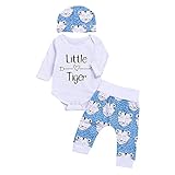 (プタス)Putars ベビー服 子供服 上下セット ロンパース 男の子 長袖 トラ柄 LITTLE TIGER 可愛い 秋 冬 新生児 歩行服 出産お祝い 記念日 プレゼント 0-18ヶ月