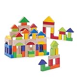 Wonderworld 100 Piece Block Set - Basic Building Includes All Shapes Colors Toy Set [並行輸入品]