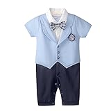 ベビー キッズ 赤ちゃん 子供服 洋装フォーマル 紳士風 男の子 半袖 カバーオール ロンパース 春夏 結婚式 お宮参り 七五三 節句 入園式 入学式 出産祝い ギフトxw029l