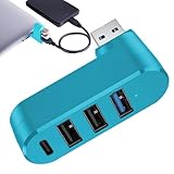 USBハブ USBスプリッター、USBポートスプリッター | 4 ポート USB 3.0 ハブ USB 3.0 エキスパンダー スプリッター - 回転式 USB スプリッター USB エキスパンダー USB 3.0 エキスパンダー スプリッター マルチ USB ポート エキスパンダー USB アダプター ステーション ラップトップ、車用