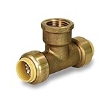 Everflow PushlockメスセンターTees upctf34プッシュXプッシュXメス3 / 4インチクイック&簡単インストールwith耐腐食性を向上Longevity、接続銅、CTS CPV