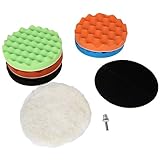 7個入りセット バフ研磨 スポンジパッド カー研磨用 電気ドリル用 ポリッシャー用 マジックスポンジ 7インチ/180mm (M14)