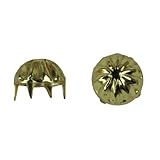 Round Orange Squeezer Nailhead, Size 40, Solid Brass, Gold Finish, 150 pieces per pack by C&C Metal 
