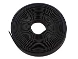熱収縮チューブ 7mm 内径φ7mm 平置き幅13mm 印字無しで綺麗☆ 収縮比率2:1 (7mm→3.5mm) シュリンクチューブ 絶縁チューブ 防水 高難燃性 収縮チューブ(10M, ブラック（黒）)