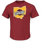 Lebron James Cleveland Cavaliers # 23 NBAメンズレコードホルダーPlayer Tシャツガーネット S