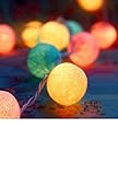 yasushoji 照明 LED コットン ボール カラフル 飾り ストリング ライト イルミネーション ワイヤー (タイプA)