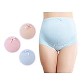 Cozy Maker（C&M）マタニティショーツ ウエストらくらく 下着 妊婦 パンツ インナー 3枚セット リボン (M, 柄系)