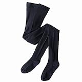 Spinas (スピナス) マタニティ コットン リブ編み タイツ 腹囲 サイズ 調整可 秋 冬 全４色（ライトグレー/ダークグレー/ブラック/ネイビー） (ネイビー)