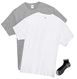 [プリントスター] 綿 厚手Tシャツ 2枚組 Sportsソックスセット ホワイト/杢グレー M