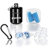 GOGOWIN 耳栓 安眠 ライブ用 イヤープラグ 睡眠 コンサート 楽器演奏 射撃 旅行 飛行機 ペア騒音フィルター付き 高音域23DBカット 水洗い可 携帯ケース付き