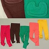 即納（韓国子供服）冬 裏起毛　レギンス　キッズストレッチジンーズタイツプリント付き全5色 90 100 110 120 130 90,hotpink