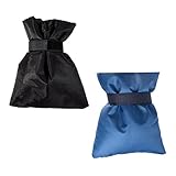 Perfk 蛇口カバー　2個セット　凍結防止　屋外　防雪　防風　18×15cm　オックスフォード　ダークブルー＆ブラック　