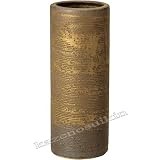 金彩松皮寸胴花入　10号　信楽焼 陶器 花器 花入 花瓶
