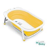 Luxx Baby BF1 Folding Bath Tub by Karibu w/Non-Slip Mat (Yellow) by LuxxBaby