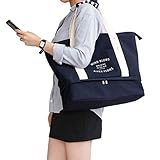 LINSAM 多機能　ショルダーバッグ　トラベルバッグ　収納袋　各種トラベルバッグ・携帯用ポーチ付き 修学旅行 温泉旅行 日帰り旅行　ブルー