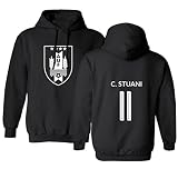 TCAMPウルグアイ2018 National Soccer # 11 Cristhian Stuani世界選手権メンズフード付きスウェットシャツ Adult Large ブラック