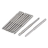 uxcell　プラスドライバービット　マグネット　PH1　4mmラウンドシャンク　10本入り