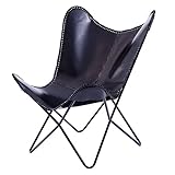 LOWYA （ロウヤ） チェア パーソナルチェア 椅子 本革 ヴィンテージ調 アクセントステッチ レザー ブラック