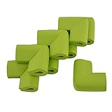 uxcell コーナークッション　コーナーガード　コーナーパッド　コーナーカバー エッジ 保護 プロテクター パッド フラット ルーム 引き出し 気泡ゴム製 ライトグリーン 8個入れ