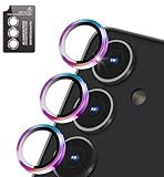 Sotarino カメラフィルムGalaxy S25 用 カメラカバー レンズ保護 【アルミ合金製+強化ガラス】 9H 強化ガラス 耐衝撃 独立型 露出オーバー防止 ギャラクシー S25 用 カメラ保護カバー 粘着性強い 貼りやすい [1枚] (多色)