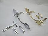 IRONMONGERY Worldâ ®ソリッド真鍮従来ビクトリア朝スタイルCottage Suffolk親指ゲートドアラッチ – 矢印Spearリーフエンドポリッシュクロームby ironmonge