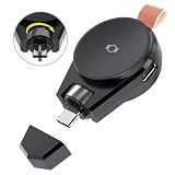 SIKAI CASE ポータブル Galaxy Watch 7用充電器 2in1 マグネット式 Type－C メス オス ワイヤレス 充電ドック 回転可能 USB C トラベル コードレス ワイヤレス 充電器 OTG対応 磁気充電器 Galaxy Watch Ultra/7/6/6 Classic/5/5 Pro/4/4 Classicに対応 (ブラック,Type-C&Type-C)