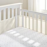 BreathableBaby 4 Sided Cot Mesh Liner in Mist (Ecru) by BreathableBaby