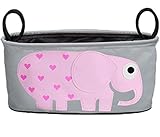 動物のデザイン ベビーカー用 おでかけバスケット多機能ベビーカー 小物入れ 収納 安全 (ピンク)