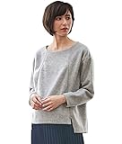Angeliebe エンジェリーベ マタニティ トップス 授乳口付き 起毛 スライバー 切替 プルオーバー 産前 産後 妊婦服 長袖 フリー 杢 グレー 21704 21704100
