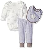 Rene Rofe赤ちゃん3 Piece Pant Set with Bib andボディスーツ カラー: オフホワイト
