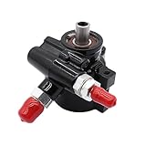 1個 SHLPDFM クロムブラック パワーステアリングポンプ Saginaw Tc タイプ2 リモートリザーバー パワーステアリングポンプ Chevy Gm 1980-2001用