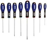 Expert E160907 Slotted, Phillips, PoziDriv and Cabinet Tip Screwdriver Set, 8-Piece by Expert