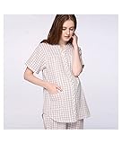 授乳服 マタニティ パジャマ 産後まで使える 上下セット 授乳口付きマタニティ チェック柄 パジャマ 前開き 授乳パジャマ お産 出産 妊娠 部屋着 小さいサイズ S M L XL ウエスト調節 マタ