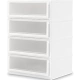 LOWYA （ロウヤ） 国産 チェスト 収納ケース 衣装ケース 重ねてスライド可能 4段 幅52cm クリア おしゃれ