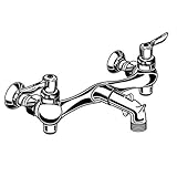 American Standard 8350.235.004 Exposed Yoke Wall-Mount Utility Faucet with Metal Lever Handles, Roug