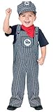 Fun World Costumes Baby's Train Engineer Toddler Costume Blue/White Large(3T-4T) 【You&Me】 [並行輸入品]