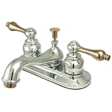 Kingston Brass KB604AL Two Handle 4 in. Centerset Lavatory Faucet with Retail Pop-up