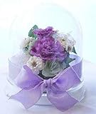 NEWドーム入りアレンジMカーネーションライラック プリザーブドフラワー