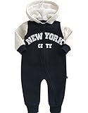 [Vaenait Baby]100%綿ベビー服ロンパースつなぎ肌着カバーオールフード付きHoody Newyork L