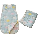 【セット買い】 サンデシカ スリーパー ふわふわ6重ガーゼスリーパー Lサイズ くも + ６重ガーゼケット