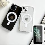 ONLYOU iphone14promax 用 ケース Magsafe対応 フィルム付き クリア ガラスフィルム セット マグネット マグセーフ おしゃれ カバー アイフォン14プロマックス