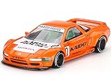 NSX Kaido Racing V1 Orange with White Hood (Designed by Jun Imai) Kaido House Special 1/64 Diecast Model Car by Mini GT KHMG119