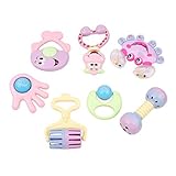 Edtoy 7pcs動物モデルHandbellバンドルLovely Rattlesおもちゃベビーギフト